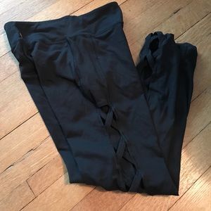 Black cut out leggings