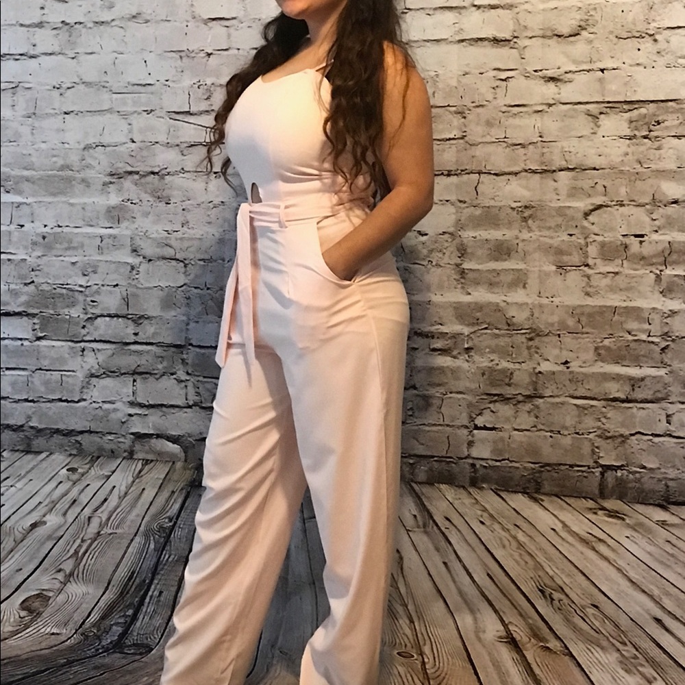 *Broken Zipper* Pink Jumpsuit