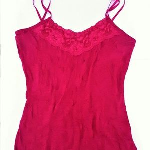 Maurices Dark Pink Size XL Crinkle Cami Like New!