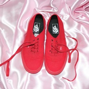 RED Canvas Vans