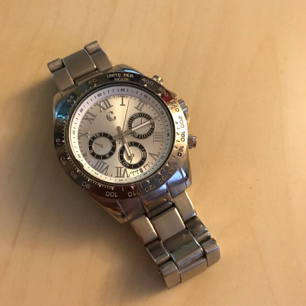 Charming Charlie silver large watch