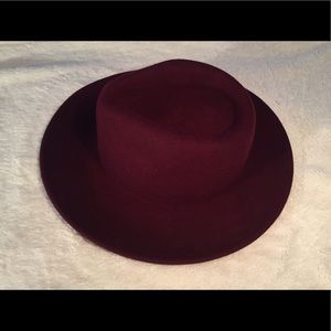 Burgundy fedora
