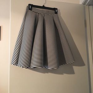 Black and white stripped skirt