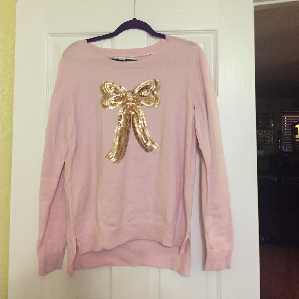 Festive BLINGY "bow"sweater
