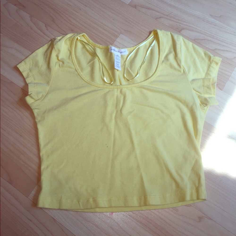 Yellow crop top