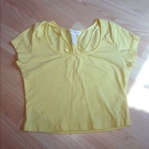 Yellow crop top