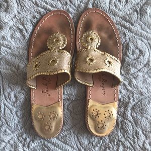 Gold glitter Jack Rogers size 8