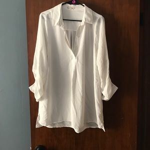 Oversized slouchy white blouse