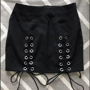 Skirts - Black lace up skirt Skirts - Black lace up skirt