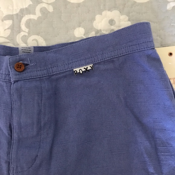 {Roxy} High Waisted Chambray Board Shorts - Picture 5 of 6