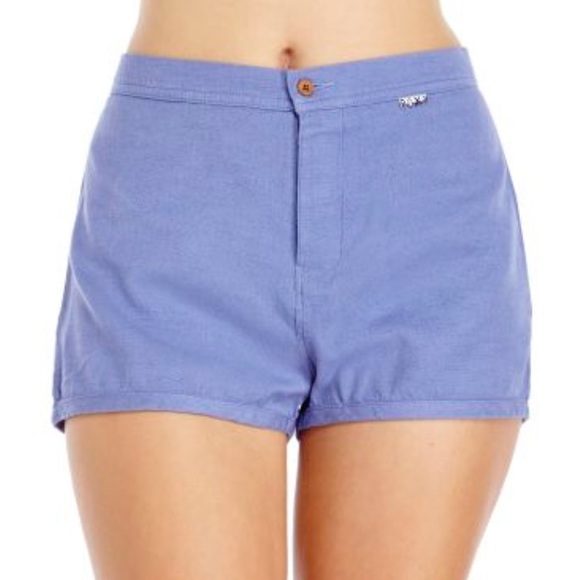{Roxy} High Waisted Chambray Board Shorts - Picture 6 of 6