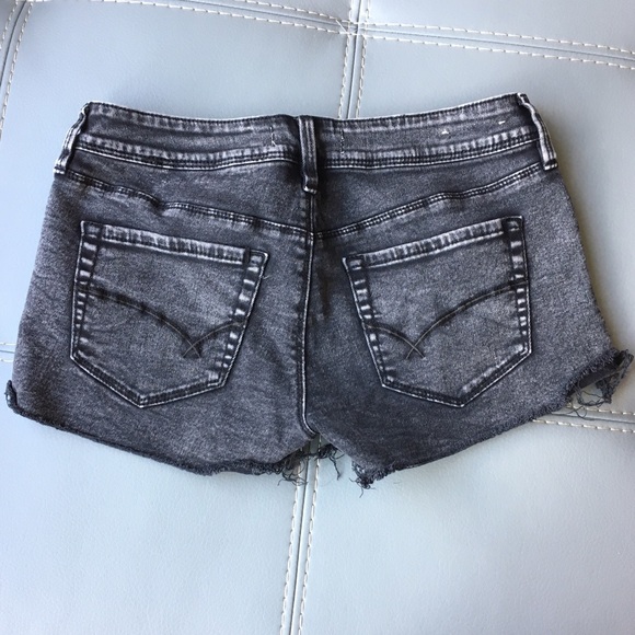 Black Denim Shorts with Studded Detail - Picture 3 of 4