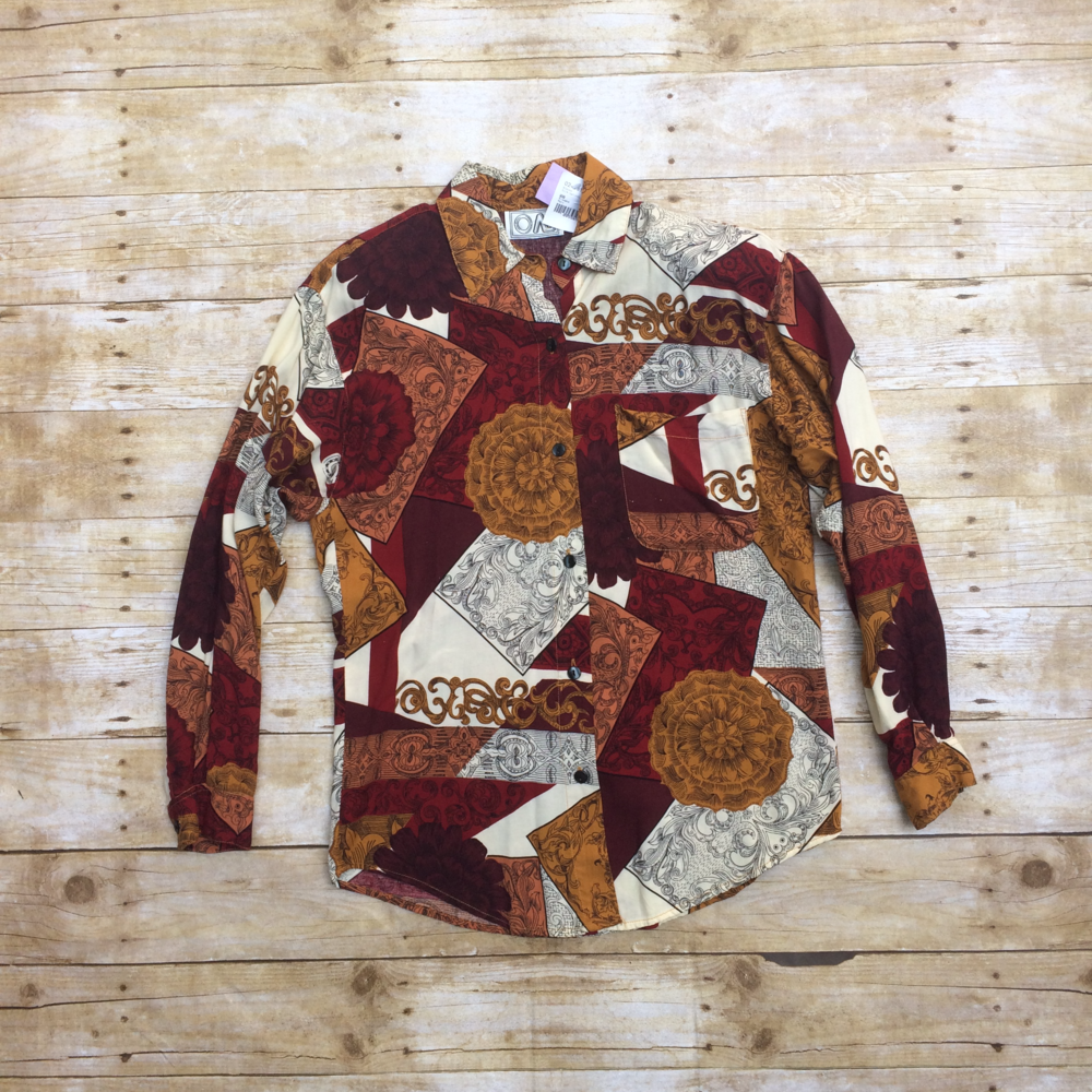 EUC vintage funky button down