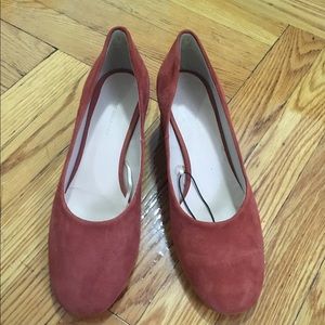Zara salmon suede leather heels