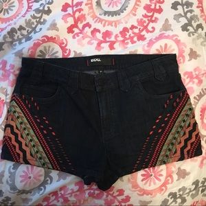 Embroidered shorts from Urban Outfitters.