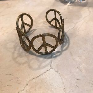 Lucky brand peace sign cuff