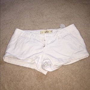 Hollister White denim shorts
