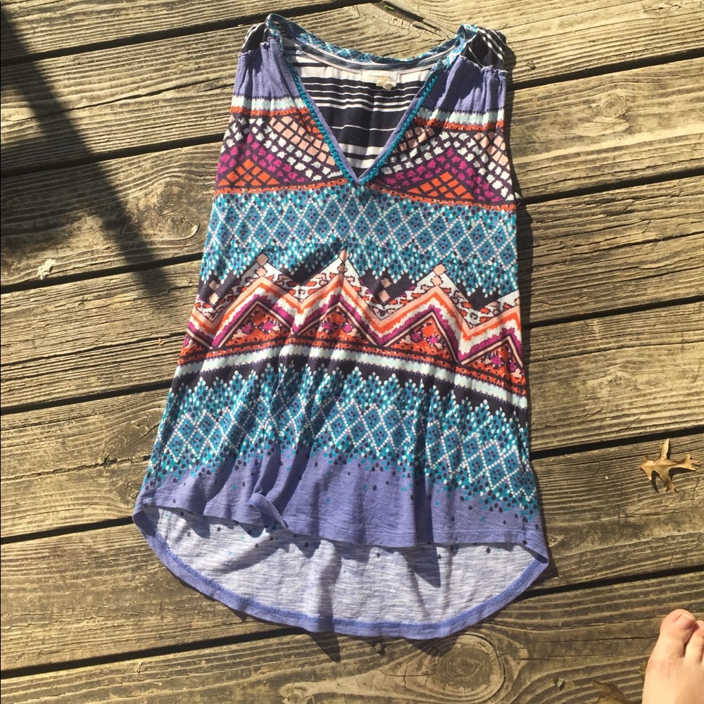 Anthropologie Meadow rue printed summer top