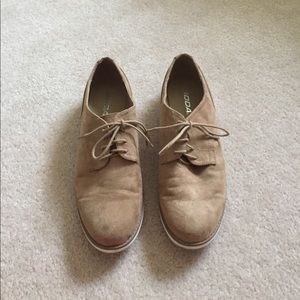 Tan suede shoes