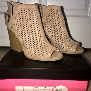 Taupe Suede Booties