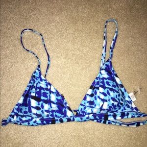 cupshe deep ocean water blue swim top size M
