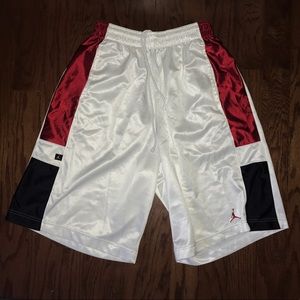 White/Red/Black Jordan Basketball Shorts