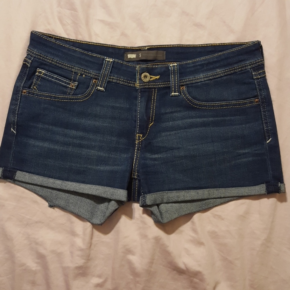 Levi's cut off jean mini shorts