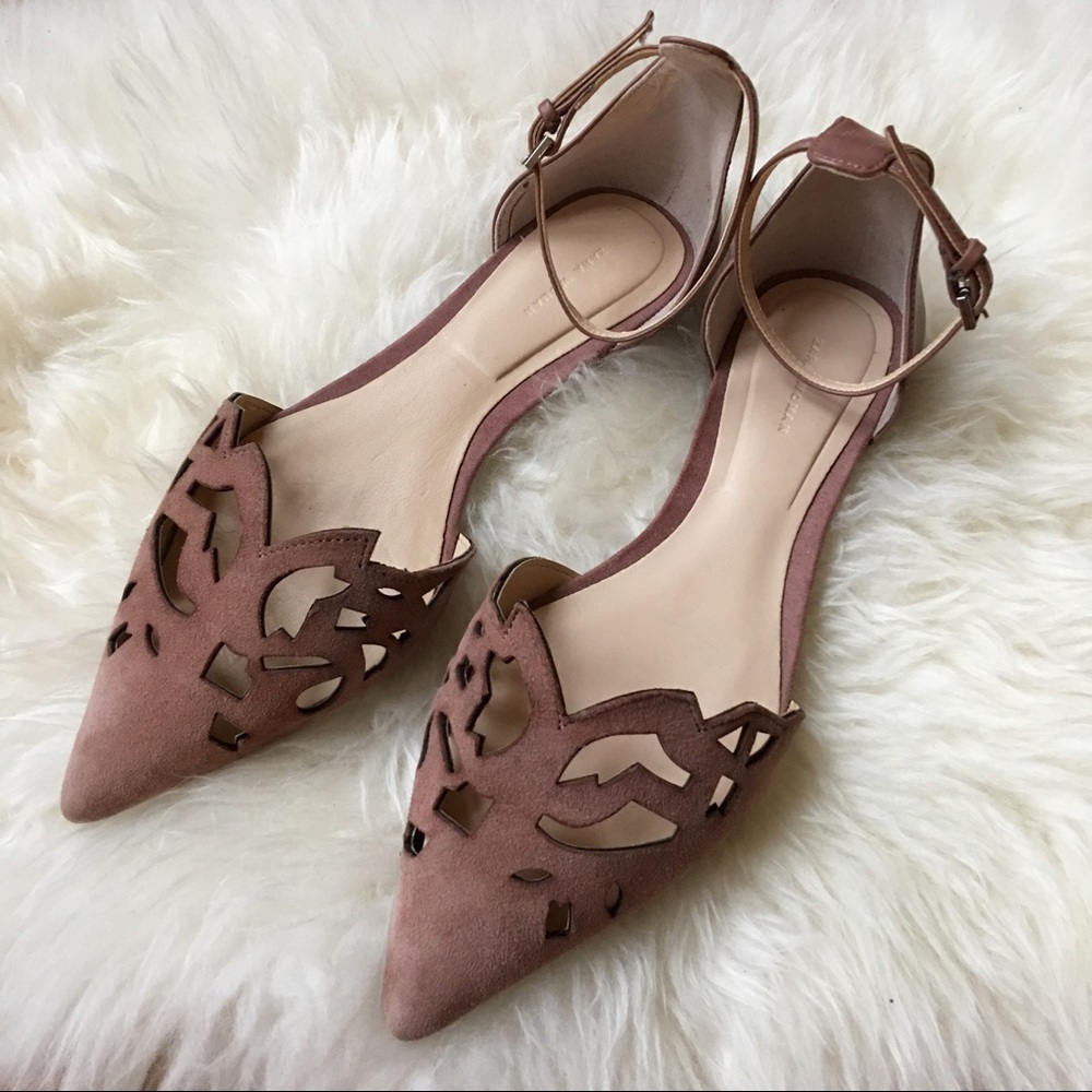 NWOT Zara Pink Leather Flats