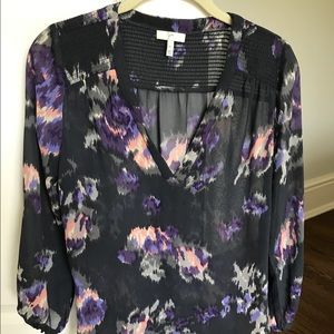 ✨SALE✨Joie Floral 3/4 Sleeve Silk Top