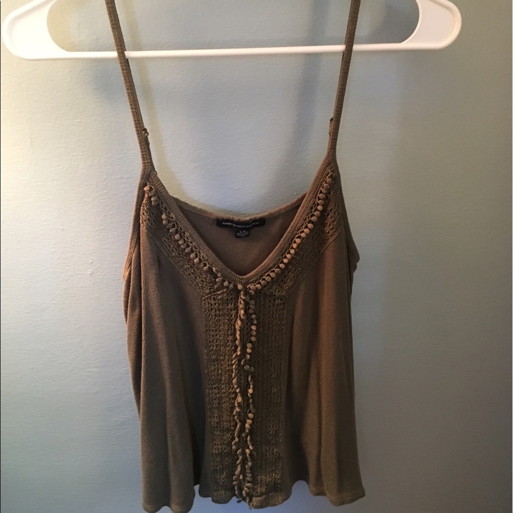 Olive green crop top