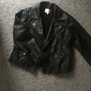 Black leather jacket
