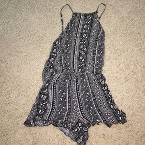 Light Pink and Black Romper