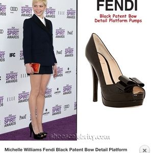 FENDI authentic black platform sandals heels sz 7