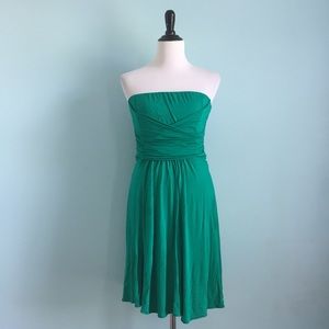 The Limited Green Strapless Dress