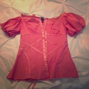 Pink Bebe Off-Shoulder Corset Top