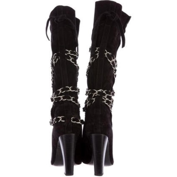 ISABEL MARANT SOONO CHAIN WRAP SLOUCHY SUEDE BOOTS - Picture 5 of 8