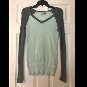 Mint and Gray Sweater