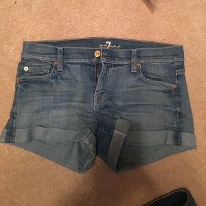7 For All ManKind Jean Shorts