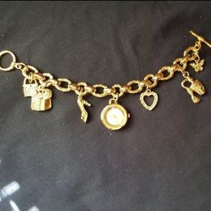 Gold charm bracelet