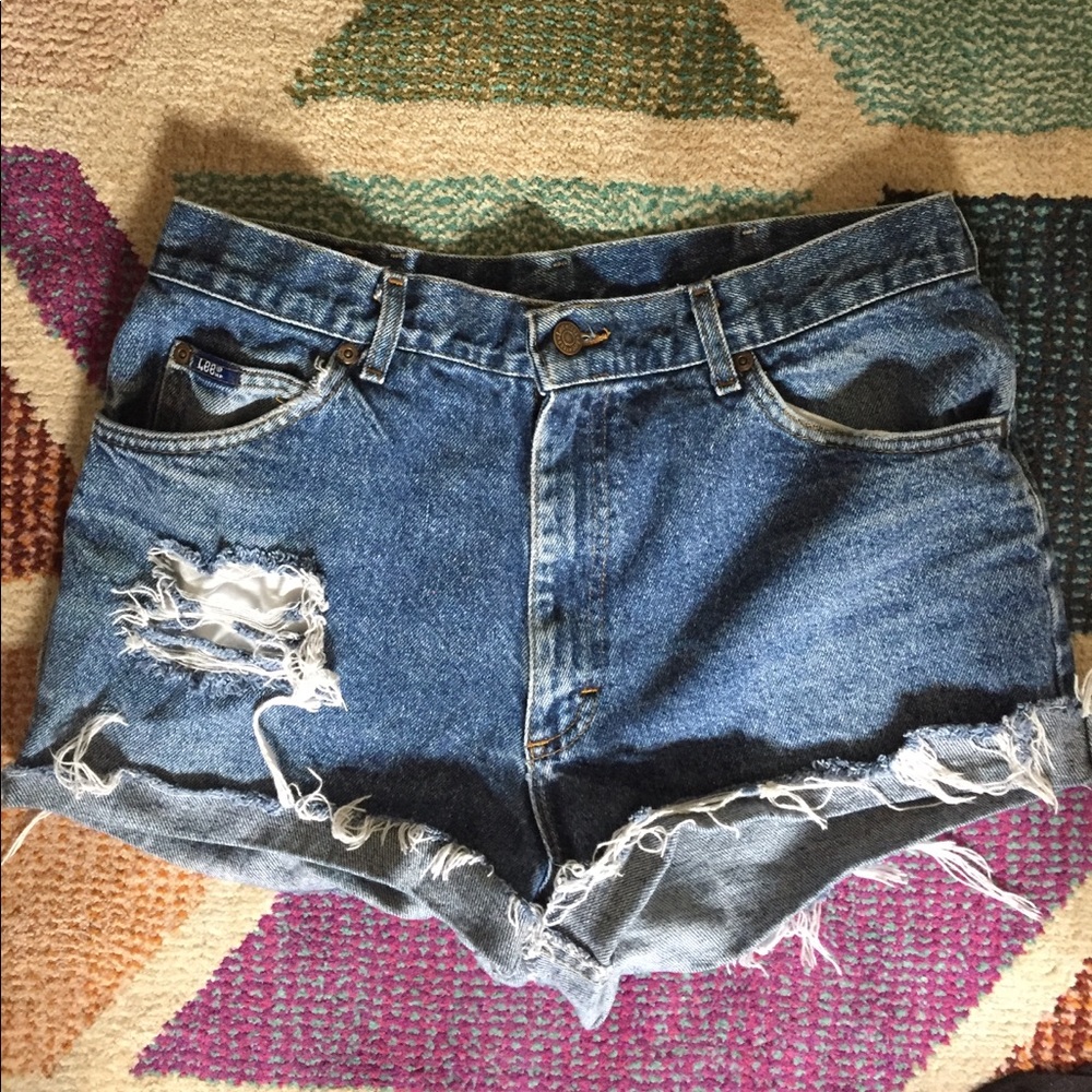 distressed high waisted shorts