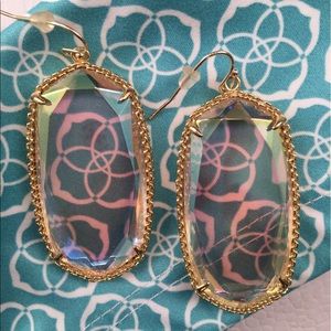 Kendra Scott Clear Iridescent Deily Earrings!