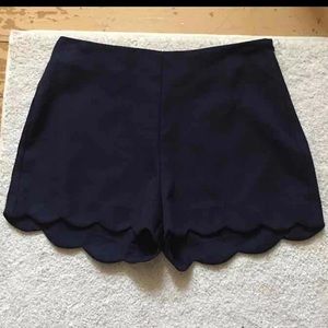 Blue scalloped shorts