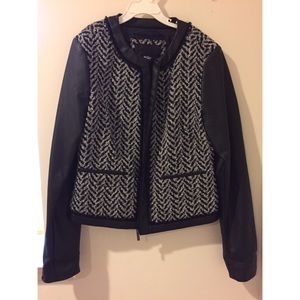 Faux leather/tweed jacket [NEVER WORN]