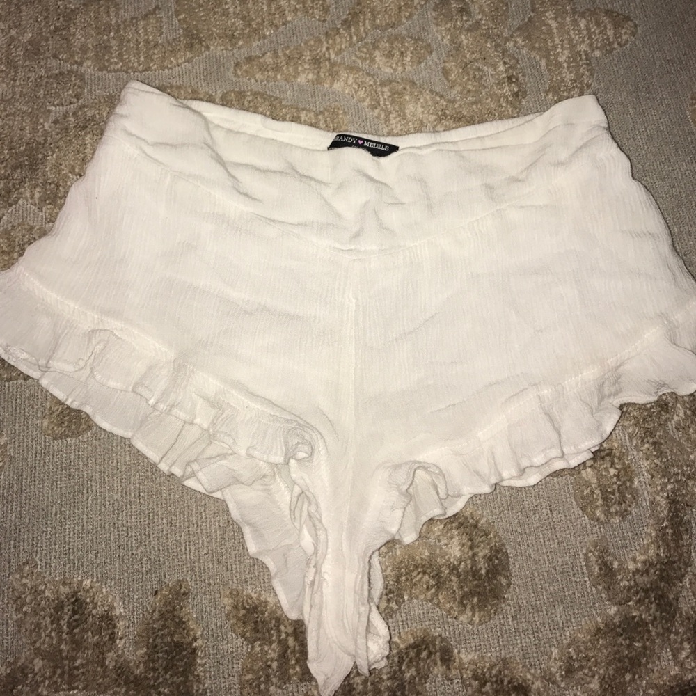 White Flowy Shorts