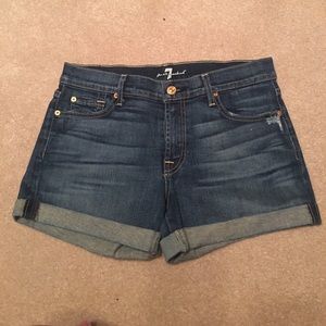 7 For All ManKind Jean Shorts