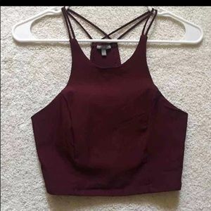 Burgundy crop top
