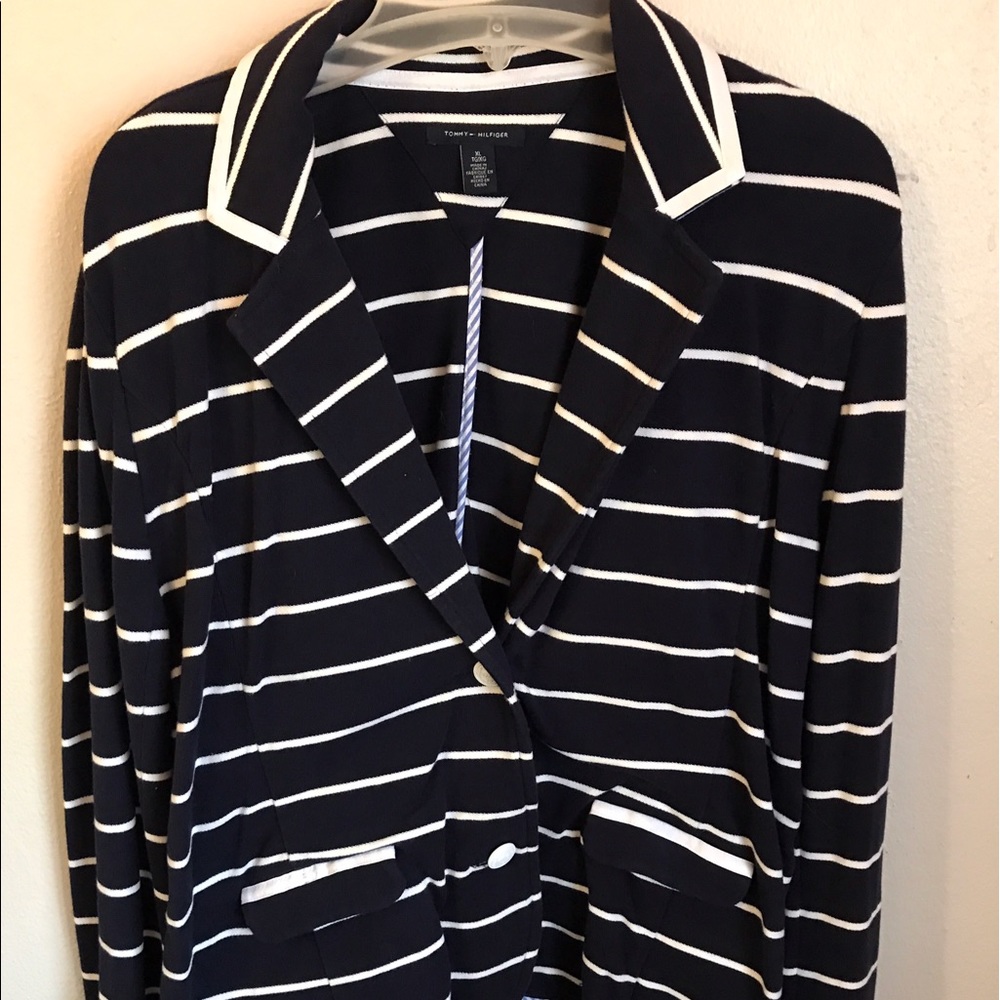 Tommy Hilfiger Navy with white stripes blazer