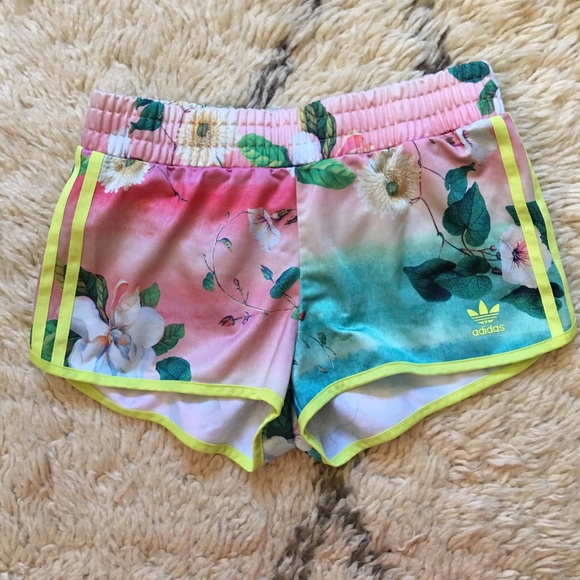 adidas Shorts - Adidas x Farm Collection Track Shorts adidas Shorts - Adidas x Farm Collection Track Shorts