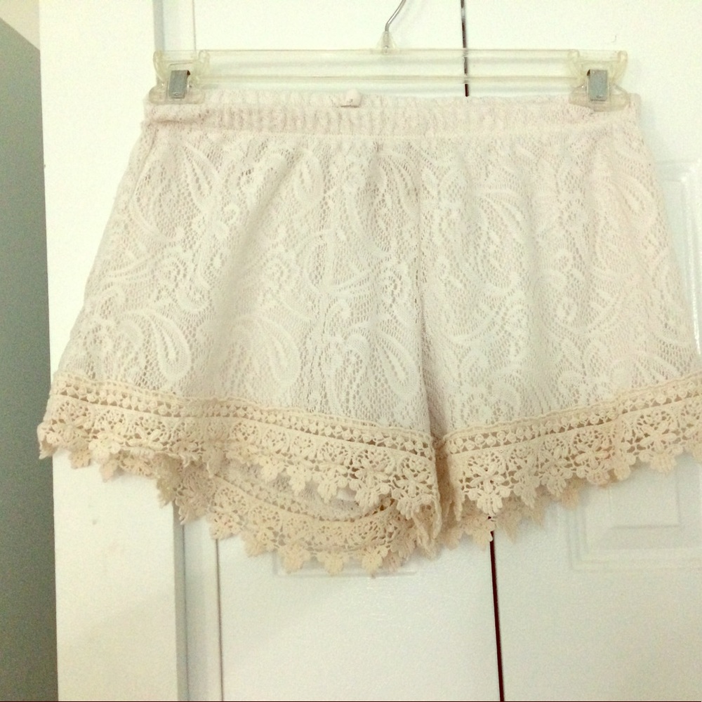 Boho summer  lace shorts
