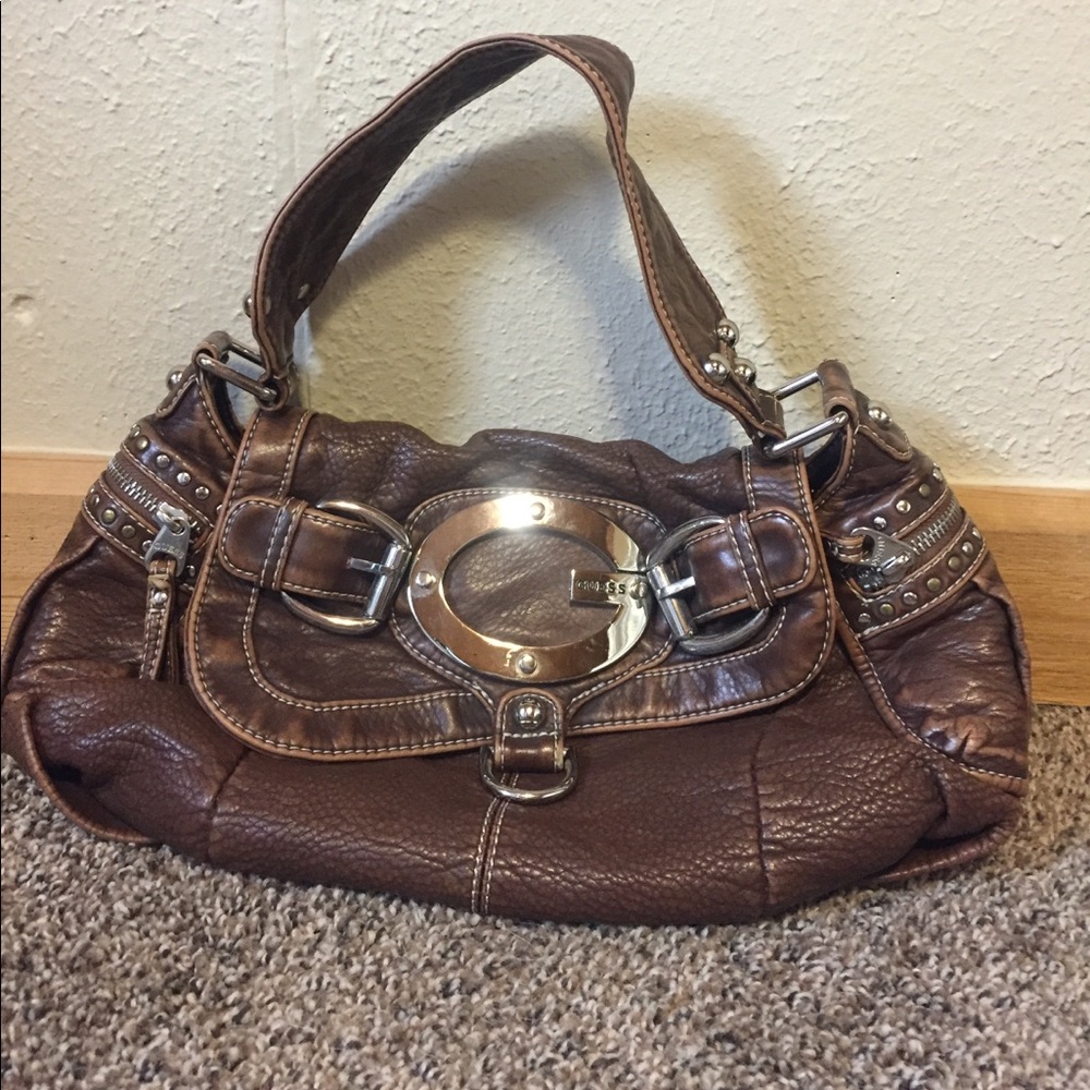 Guess brown leather purse